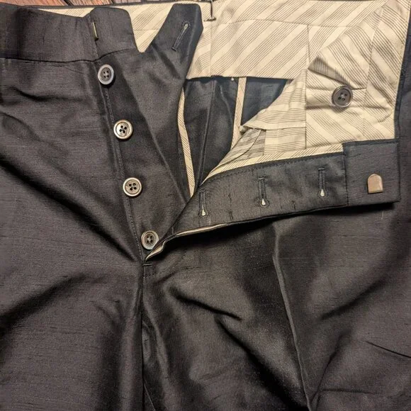 Brooks Brothers Black Fleece Men's Silk Tuxedo Pants BB3 NWT